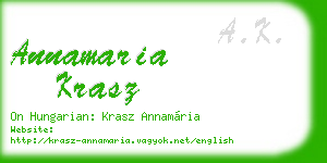 annamaria krasz business card