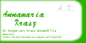 annamaria krasz business card